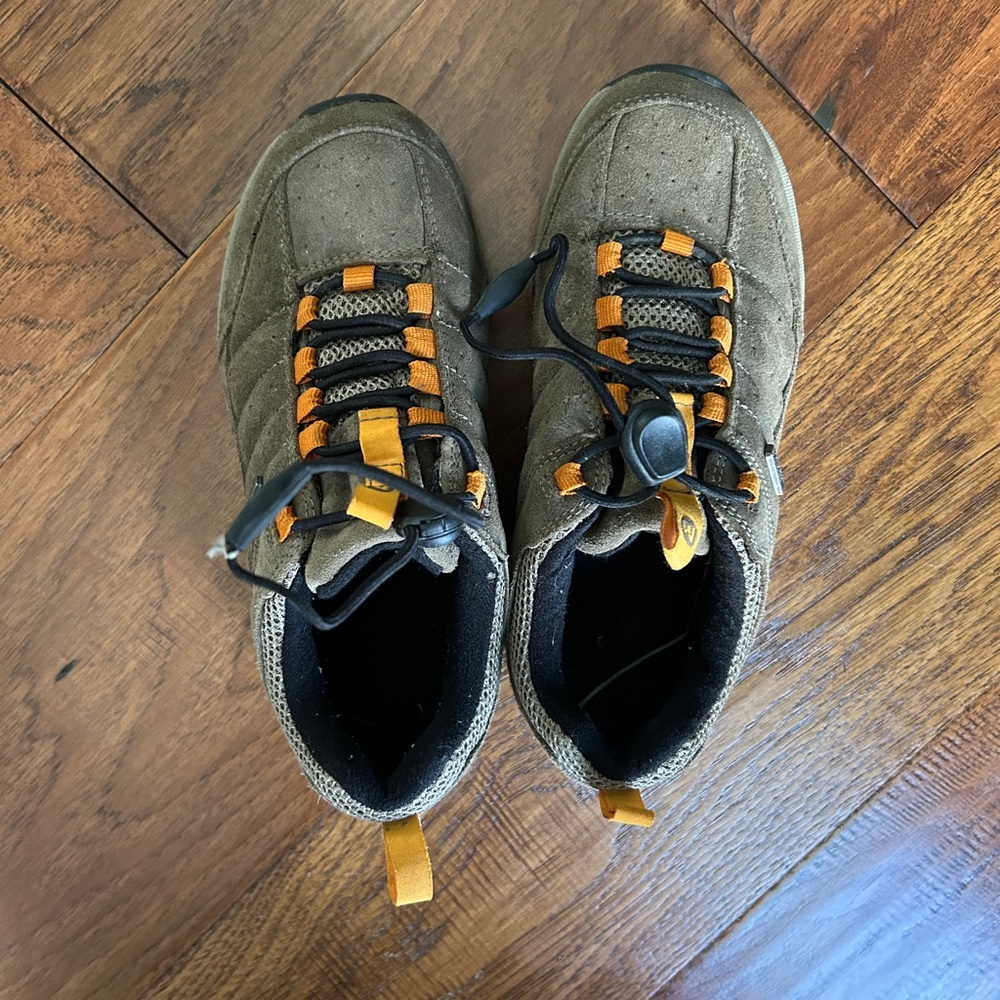 Merrell Tailspin Toggle Kids Waterproof Brown Leather Bungee Shoe Size Youth 4